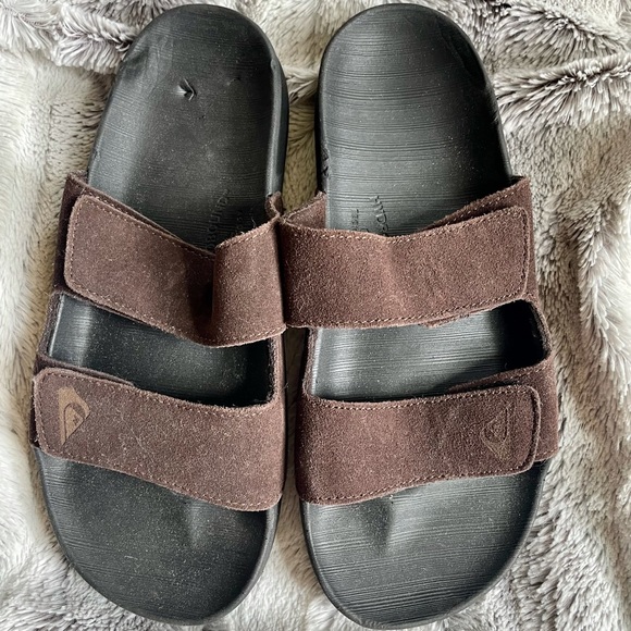 Quiksilver brown suede adjustable slide sandals - hydrobound - Picture 2 of 6